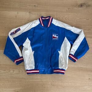 Indy Car Racing Jacket Size L Blue White